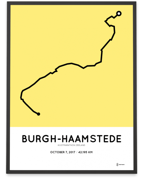 2017 Kustmarathon zeeland course poster