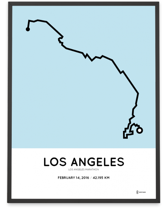 2017 Los Angeles marathon course poster