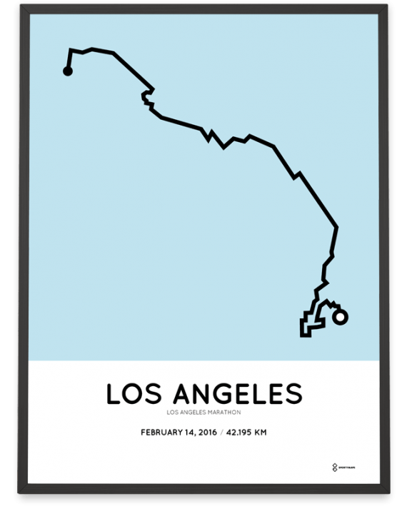 2017 Los Angeles marathon course poster