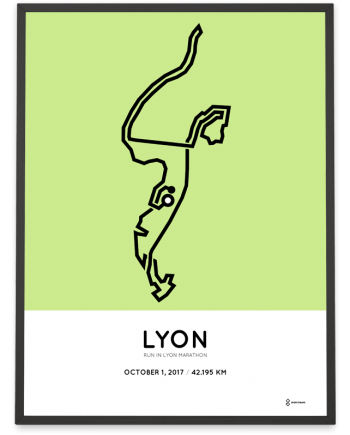 2017 Lyon marathon parcours poster