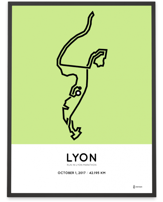 2017 Lyon marathon parcours poster
