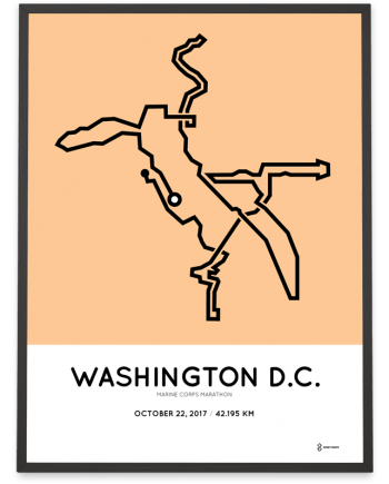 2017 Marine Corps marathon course poster