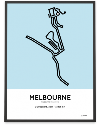 2017 Melbourne marathon course poster