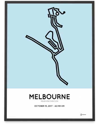 2017 Melbourne marathon course poster