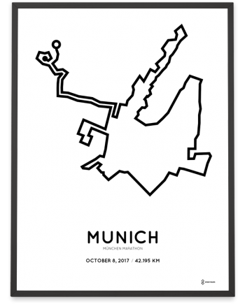 2017 Munich marathon course poster