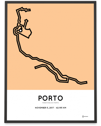 2017 Porto marathon course poster