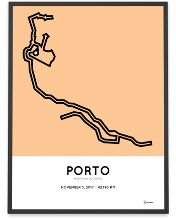 2017 Porto marathon course poster