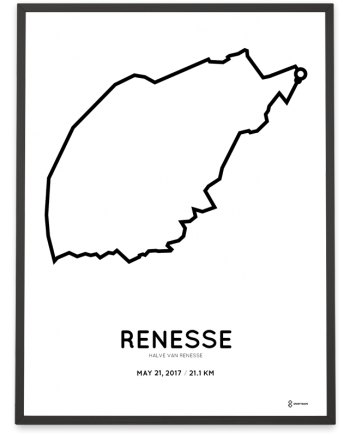 2017 Renesse half marathon parcours poster