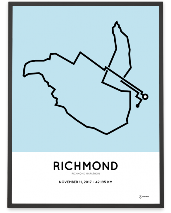 2017 Richmond USA marathon course poster