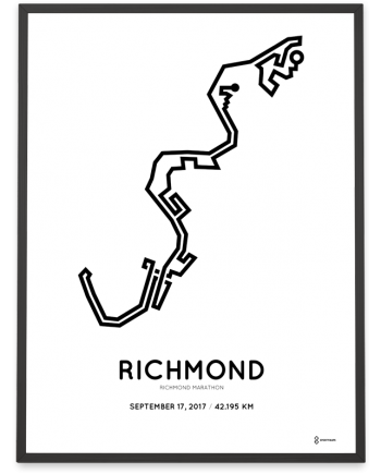 2017 Richmond-Runfest marathon course postern