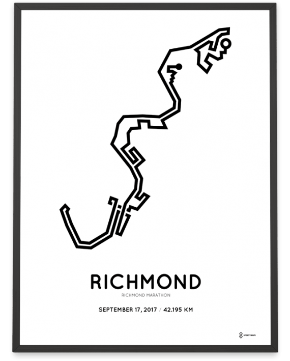 2017 Richmond-Runfest marathon course postern