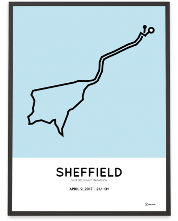 2017 Sheffield half marathon course poster