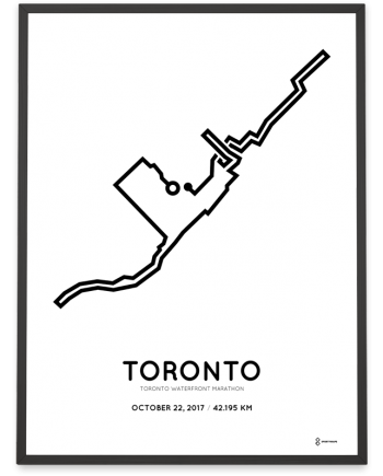2017 Toronto Waterfront marathon course poster