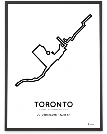 2017 Toronto Waterfront marathon course poster