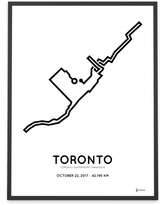 2017 Toronto Waterfront marathon course poster