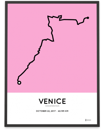 2017 Venice marathon course poster