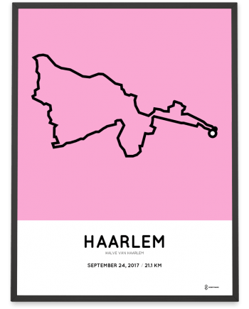 2017 haarlem halve marathon route print