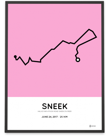 2017 sneek halve marathon route poster