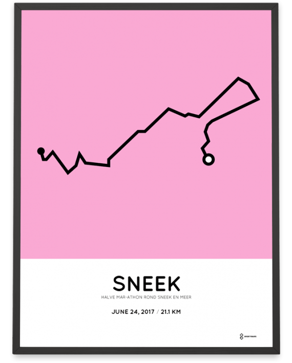 2017 sneek halve marathon route poster