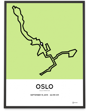 2015 Oslo marathon course print