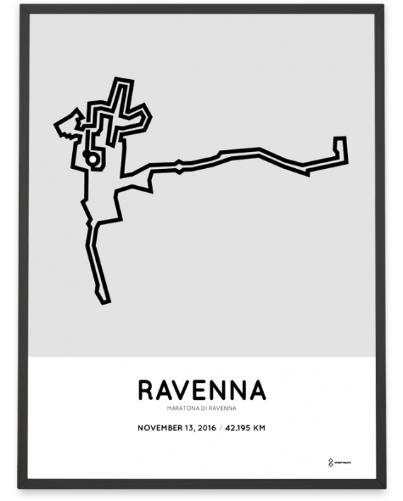 2016 Ravenna marathon course poster