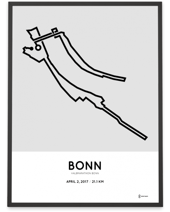 2017 Bonn halbmarathon strecke poster