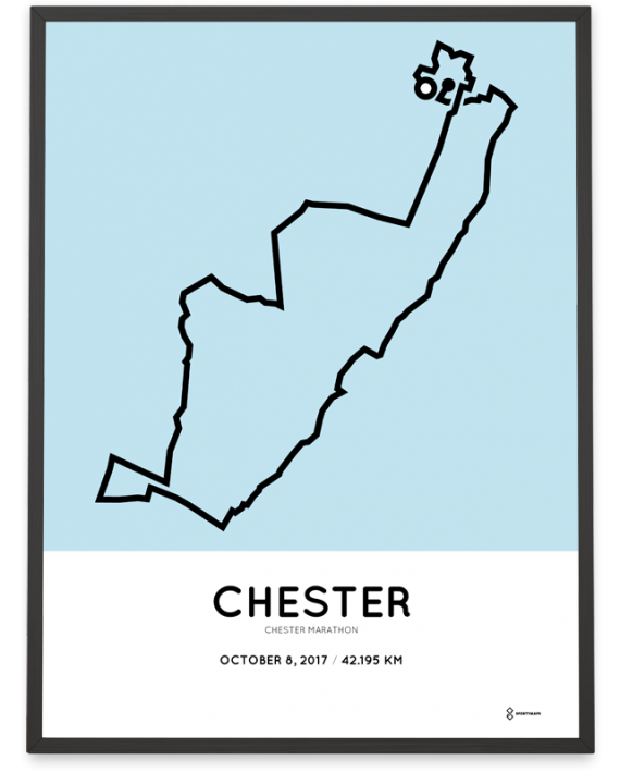 2017 Chester marathon course print