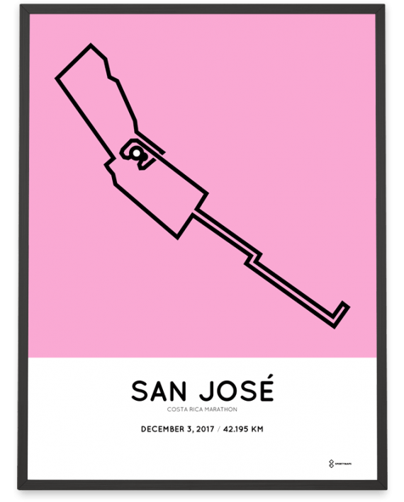 2017 Costa Rica marathon course poster