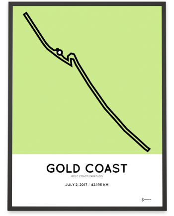 2017 Gold Coast marathon course poster