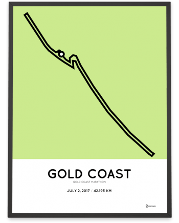 2017 Gold Coast marathon course poster