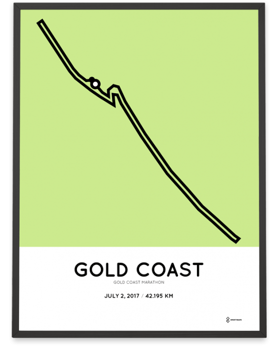 2017 Gold Coast marathon course poster