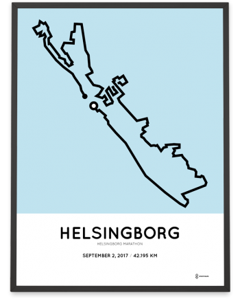 2017 Helsingborg marathon course poster