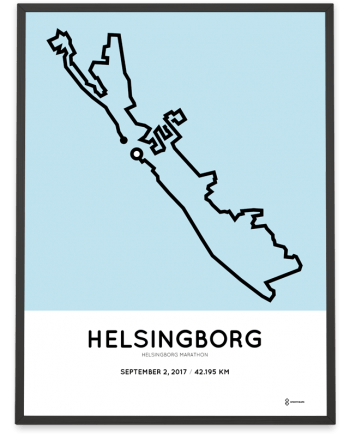 2017 Helsingborg marathon course poster