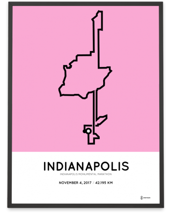 2017 Indianapolis monumental marathon course poster
