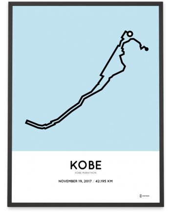 2017 Kobe marathon course poster