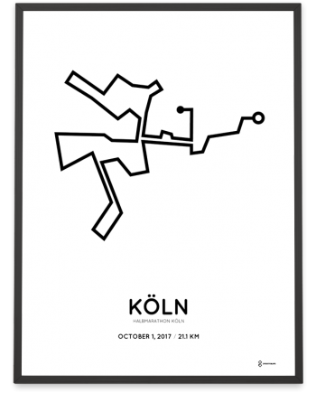 2017 Koln halbmarathon strecke poster