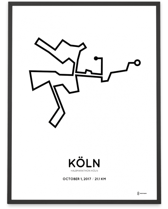 2017 Koln halbmarathon strecke poster