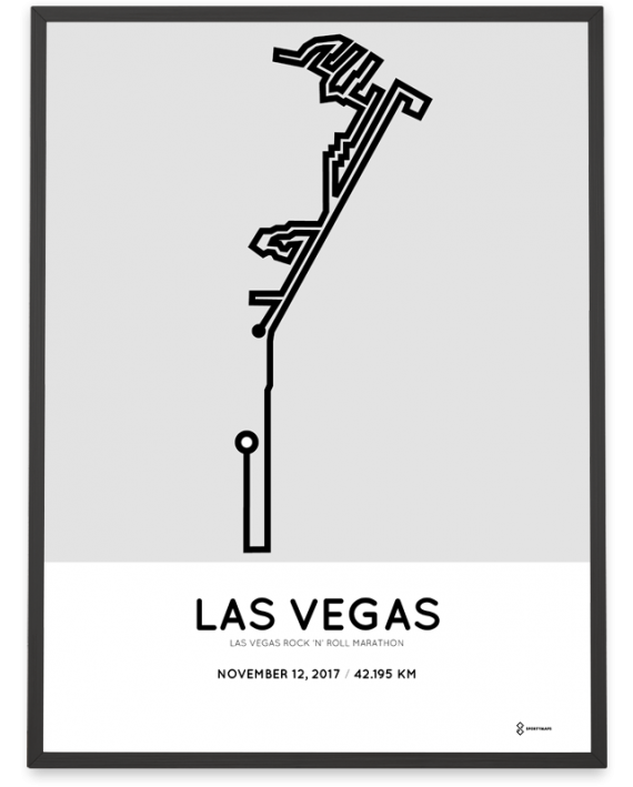 2017 Las Vegas marathon course poster