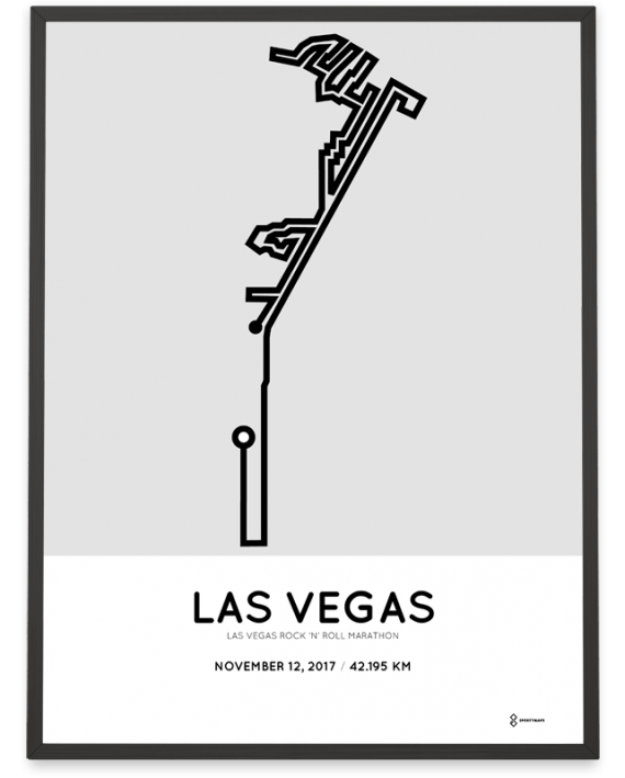 2017 Las Vegas marathon course poster