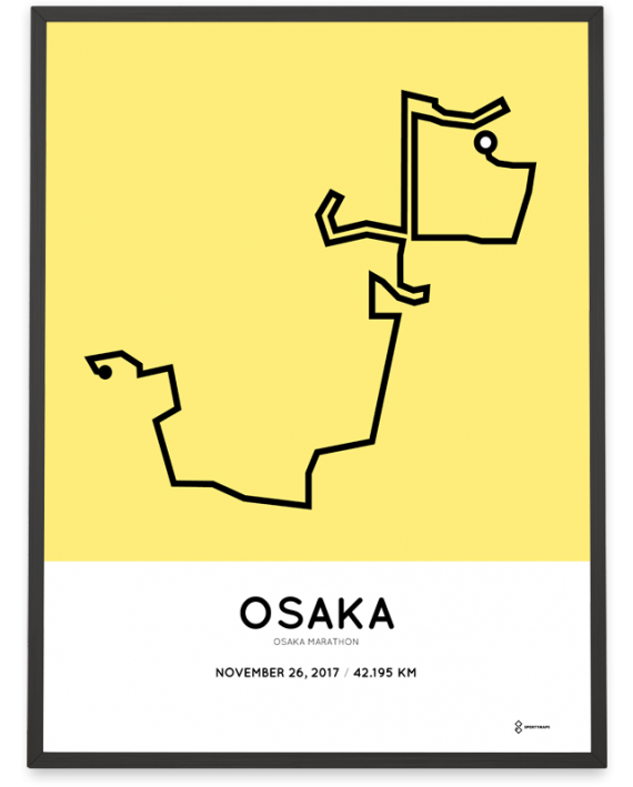 2017 Osaka marathon course poster