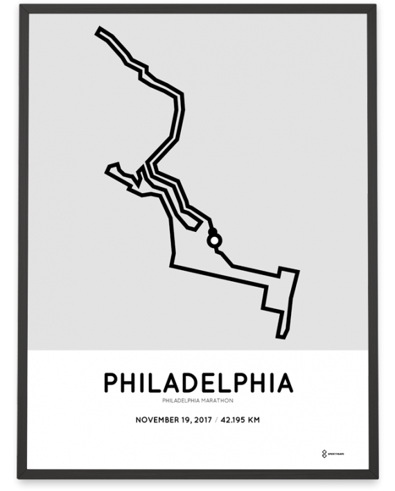 2017 Philadelphia marathon course print