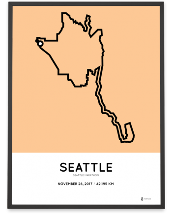 2017 Seattl marathon course map poster