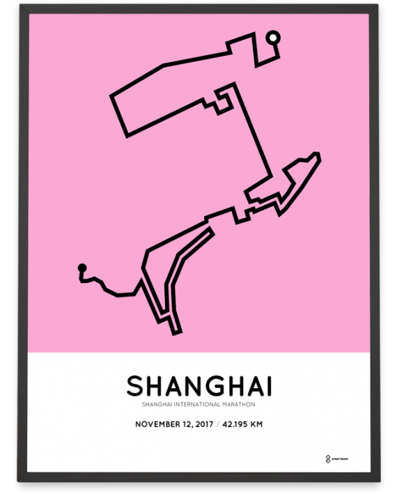 2017 Shanghai International marathon course poster