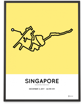 2017 Singapore marathon course poster