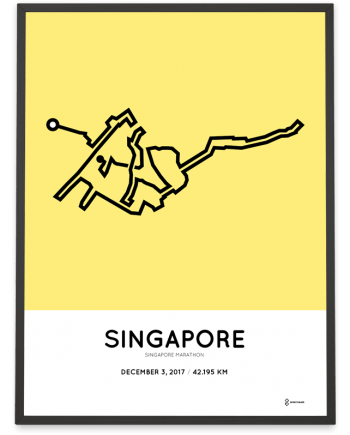 2017 Singapore marathon course poster