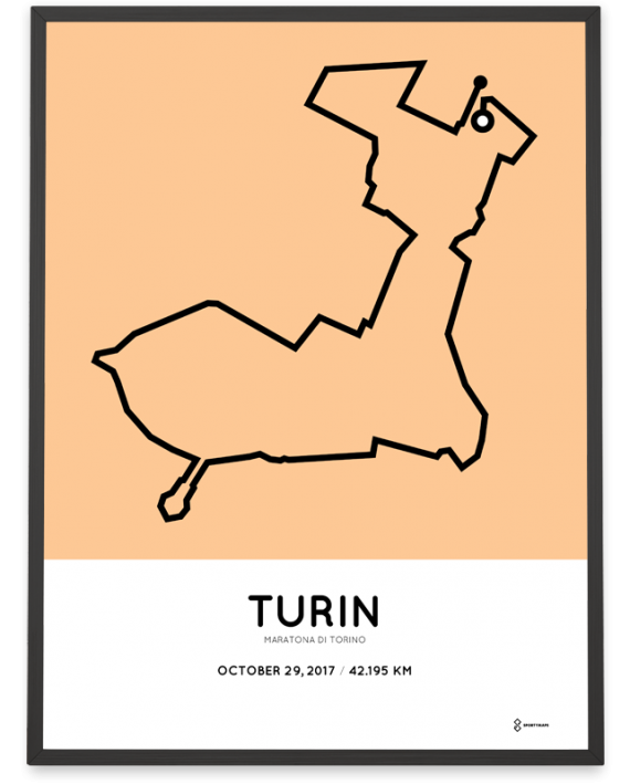2017 Turin marathon course poster