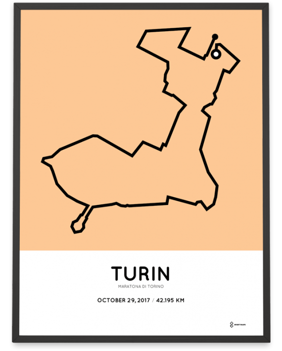 2017 Turin marathon course poster