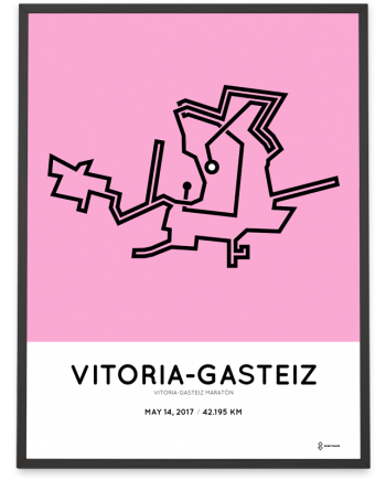 2017 Vitoria-gasteiz maraton course poster