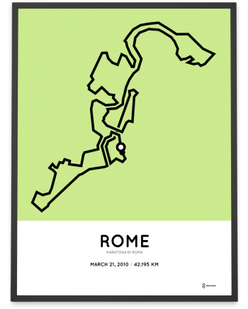2010 Rome marathon parcours print