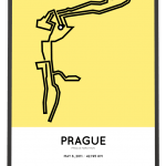 2011 Prague Praha marathon course poster